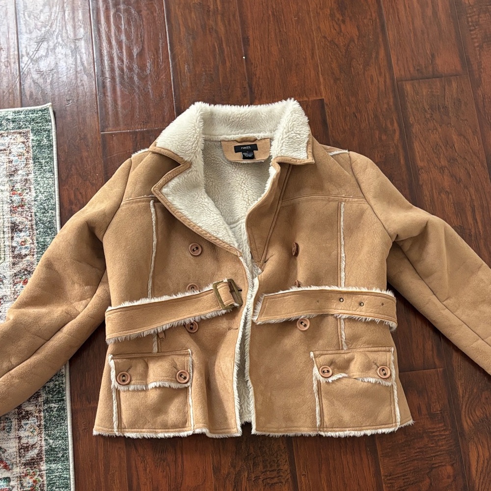 Tan Shearling Lined Jacket